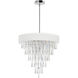 Franca 8 Light 22 inch Chrome Drum Shade Chandelier Ceiling Light in Off White