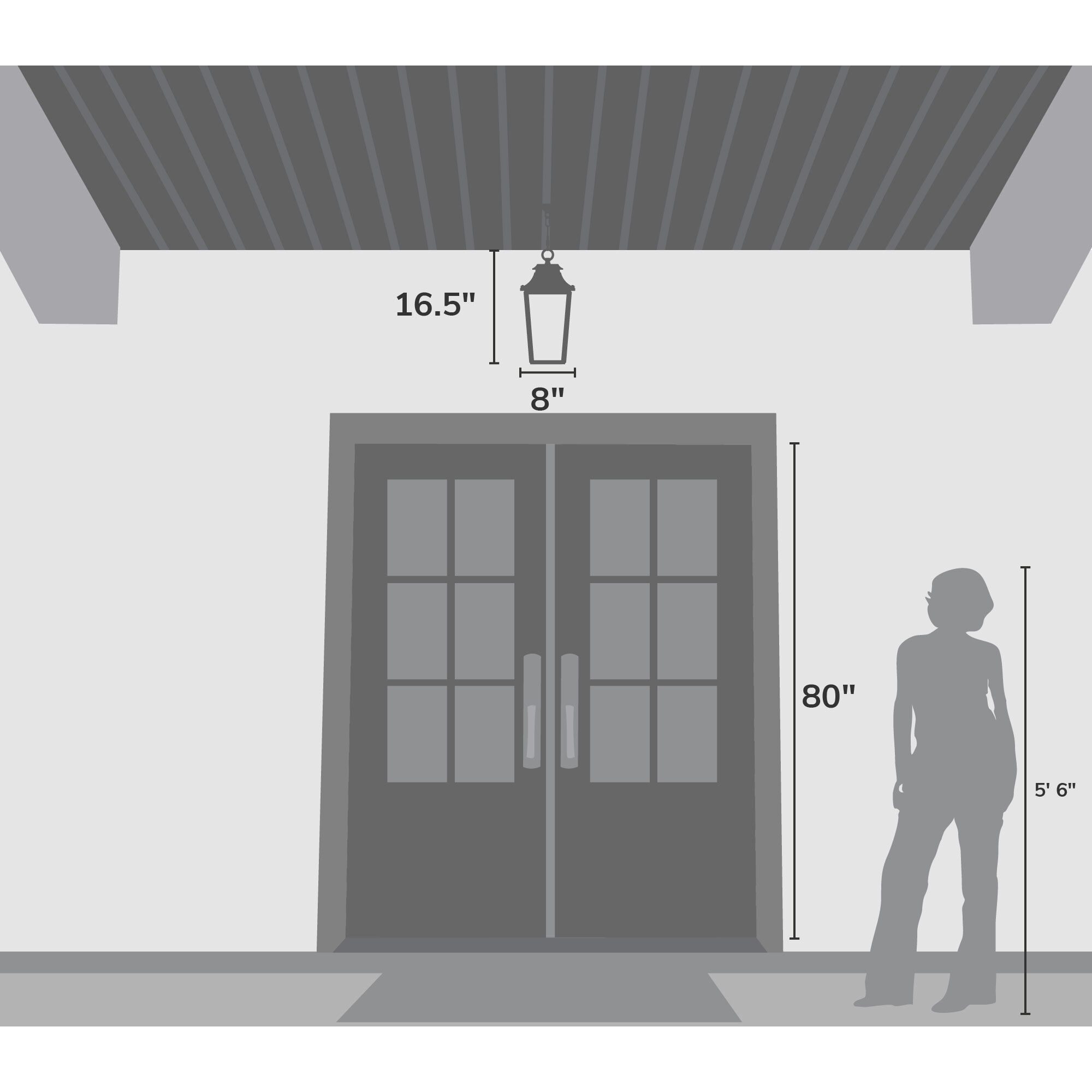 Spring Cove 3 Light 8 inch Matte Black Outdoor Pendant, Large