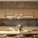 Cursive 54 inch Black Linear Pendant Ceiling Light
