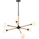 Capilano LED 36.2 inch Black Chandelier Ceiling Light