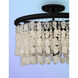 Shimmering Elegance 4 Light 20 inch Sand Coal Semi Flush Ceiling Light