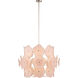 kate spade new york Leighton LED 30.5 inch Polished Nickel Barrel Chandelier Ceiling Light in Blush Tinted Glass, Large