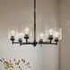 Winslow 6 Light Black Chandelier Ceiling Light, Large