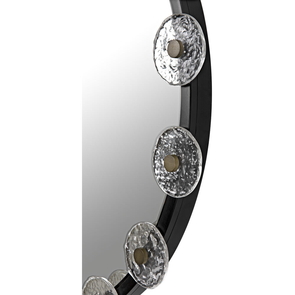 Moira 33 X 33 inch Matte Black Mirror