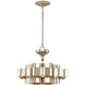 Grand Lotus 1 Light 20.25 inch Contemporary Silver Leaf Pendant Ceiling Light, Small