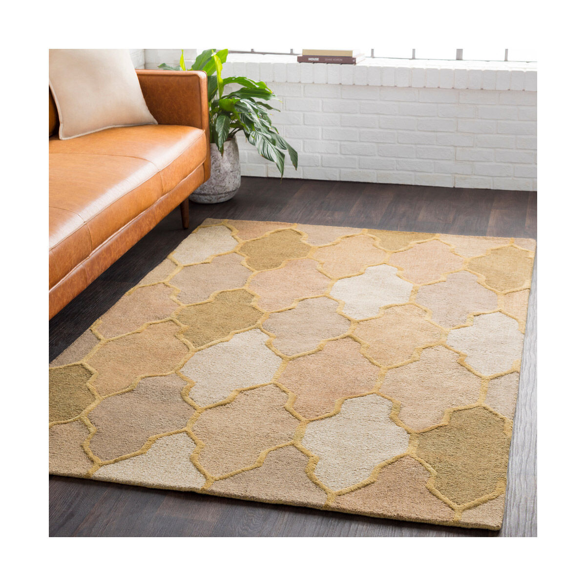 Pollack 96 X 96 inch Khaki Indoor Area Rug, Round