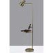 Rowe 56 inch 60 watt Antique Brass Wireless Charging Floor Lamp Portable Light, with Table