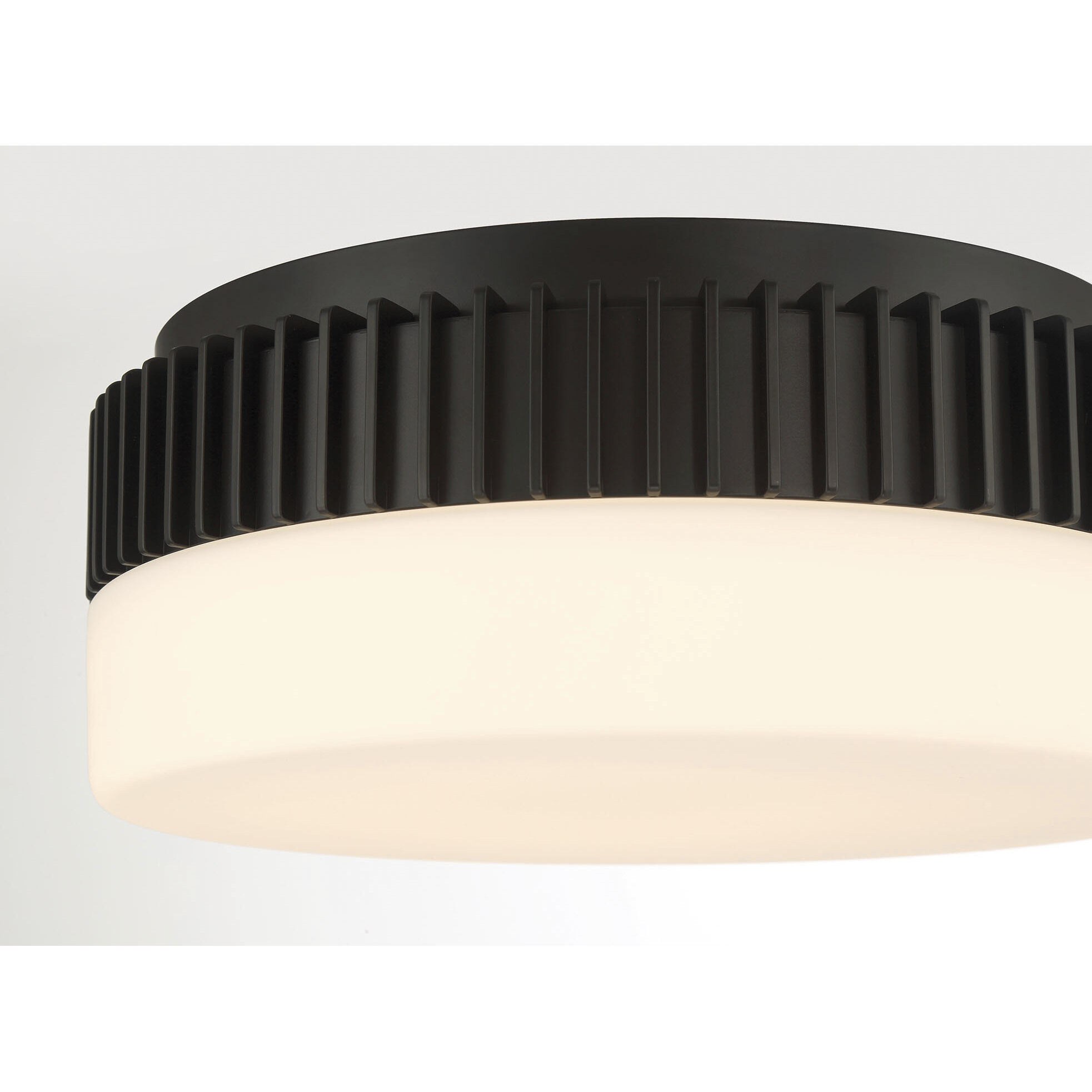 Purgos LED 12 inch Matte Black Flush Mount Ceiling Light