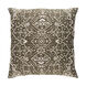 Batik 18 X 18 inch Dark Brown and White Pillow