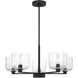Drew & Jonathan Lochdale 5 Light 24 inch Midnight Black Chandelier Ceiling Light, Medium