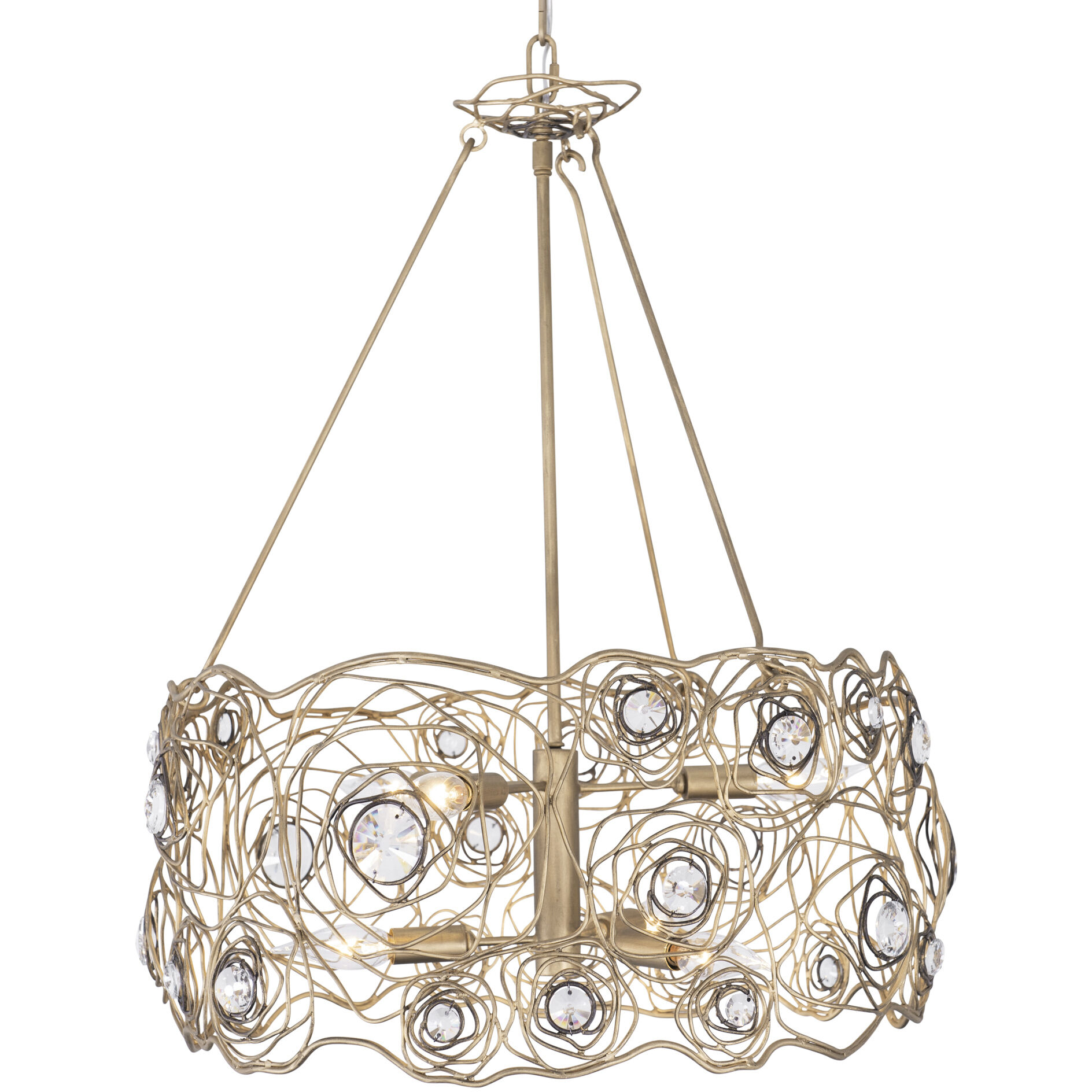 Ethereal Rose 6 Light 24 inch Havana Gold Ombre Chandelier Ceiling Light