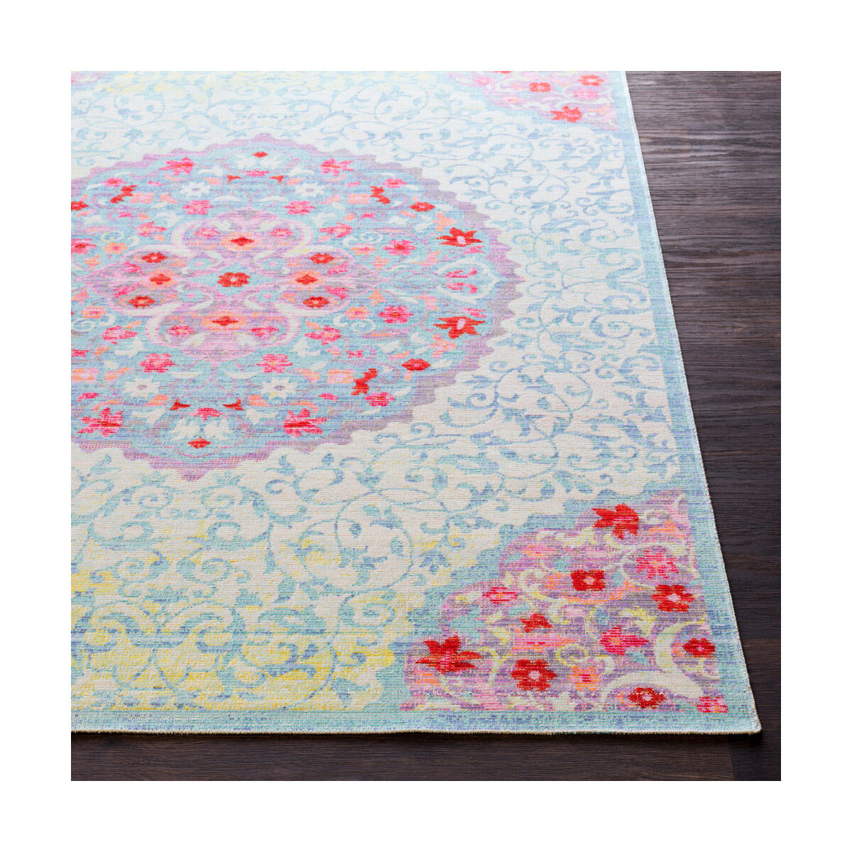 Seasoned Treasures 36 X 24 inch Aqua Indoor Area Rug, Rectangle