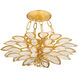 Vittoria 4 Light 18 inch Gold Leaf Semi Flush Ceiling Light