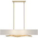 Brindille 4 Light 42 inch Modern Brass Pendant Ceiling Light in Natural Anna