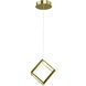 Canada LED 7.87 inch Gold Pendant Ceiling Light