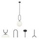 Simone 1 Light 12 inch Matte Black Pendant Ceiling Light