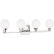 Sean Lavin Clybourn 4 Light 30.13 inch Chrome Bath Vanity Wall Light