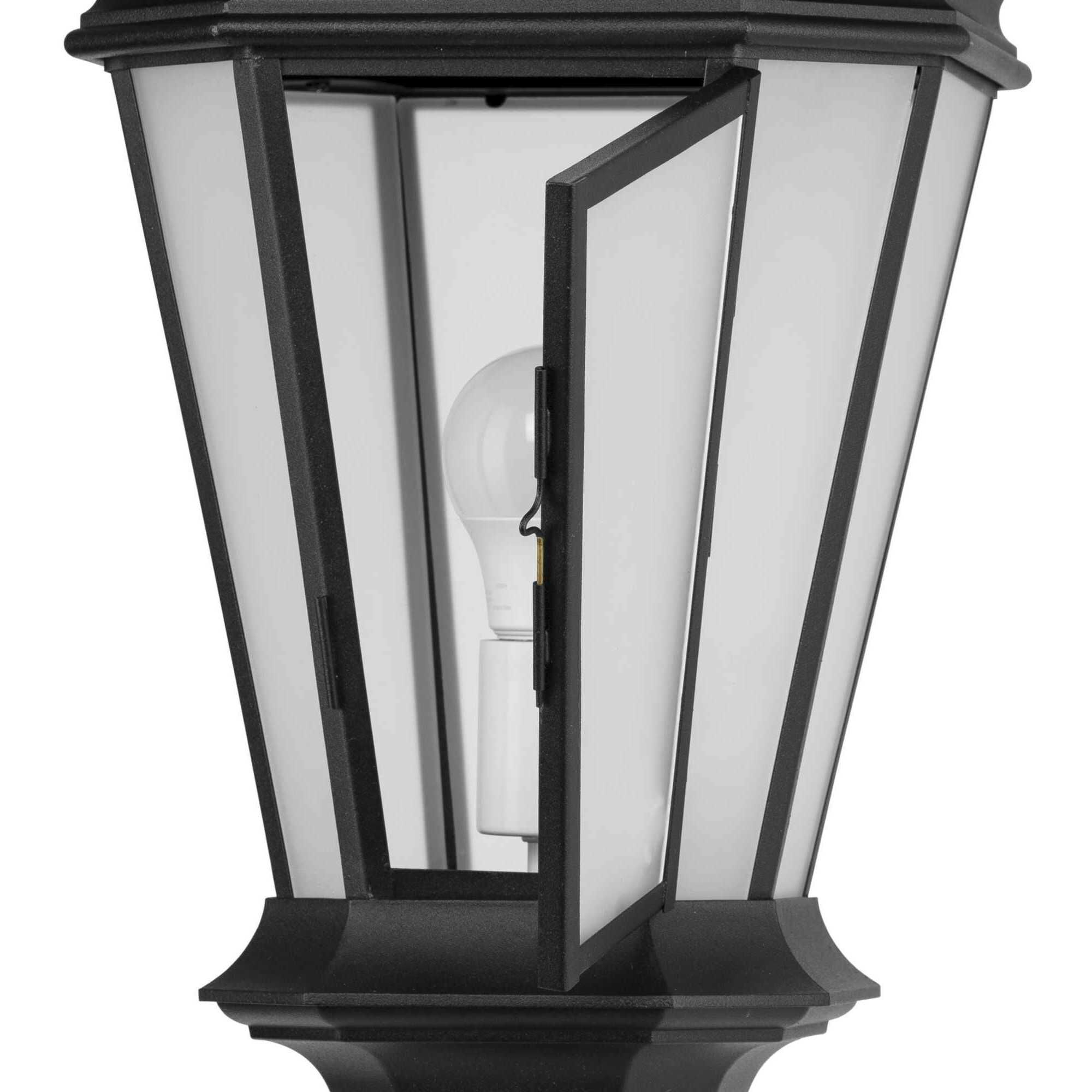 Crawford 1 Light 25 inch Textured Black Outdoor Post Lantern