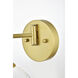Davian 12 inch 40 watt Brass Swing Arm Wall Sconce Wall Light