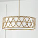 Tulum 4 Light 28 inch Matte Brass Pendant Ceiling Light
