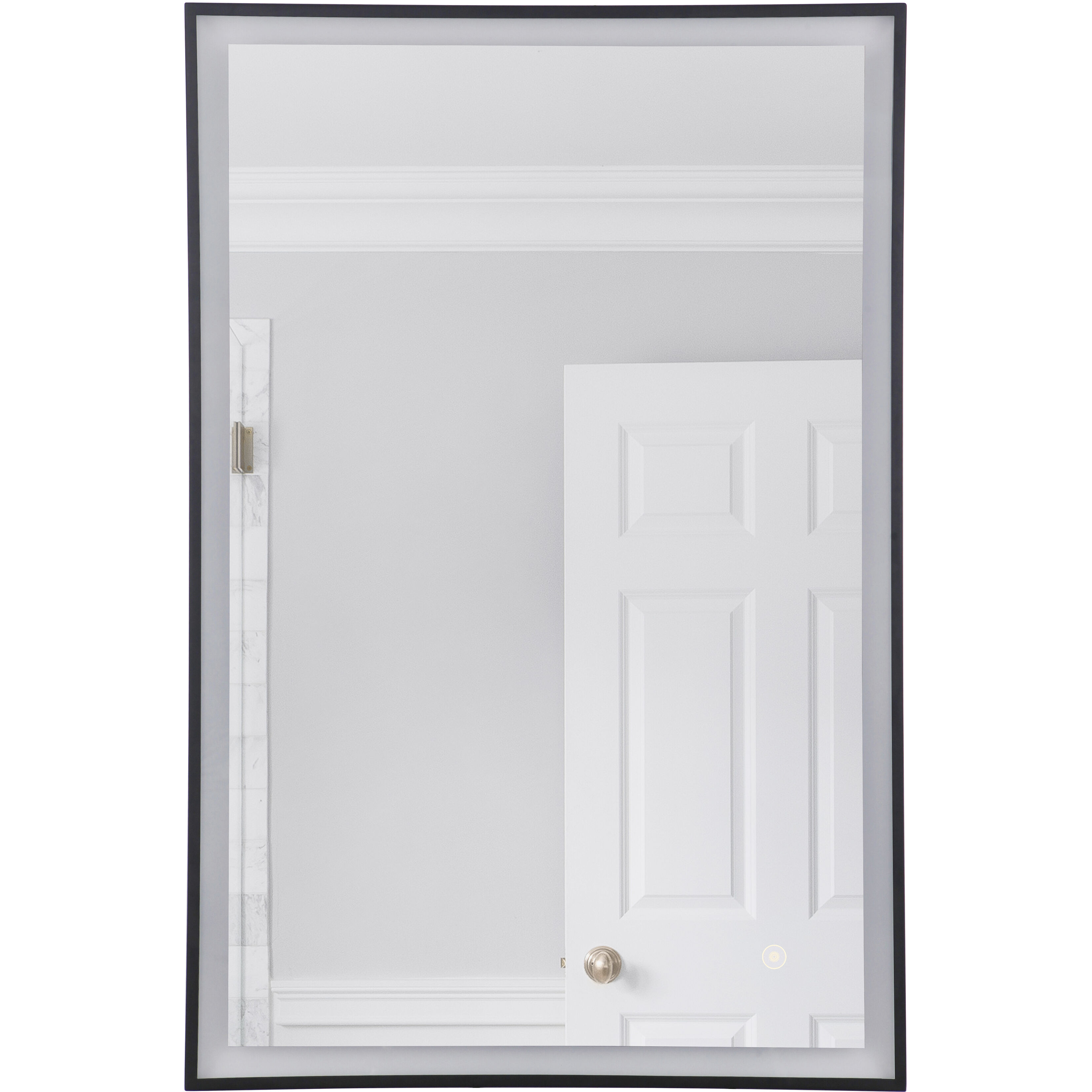 LED Lighted Mirror 35.98 X 23.98 inch Flat Black Mirror