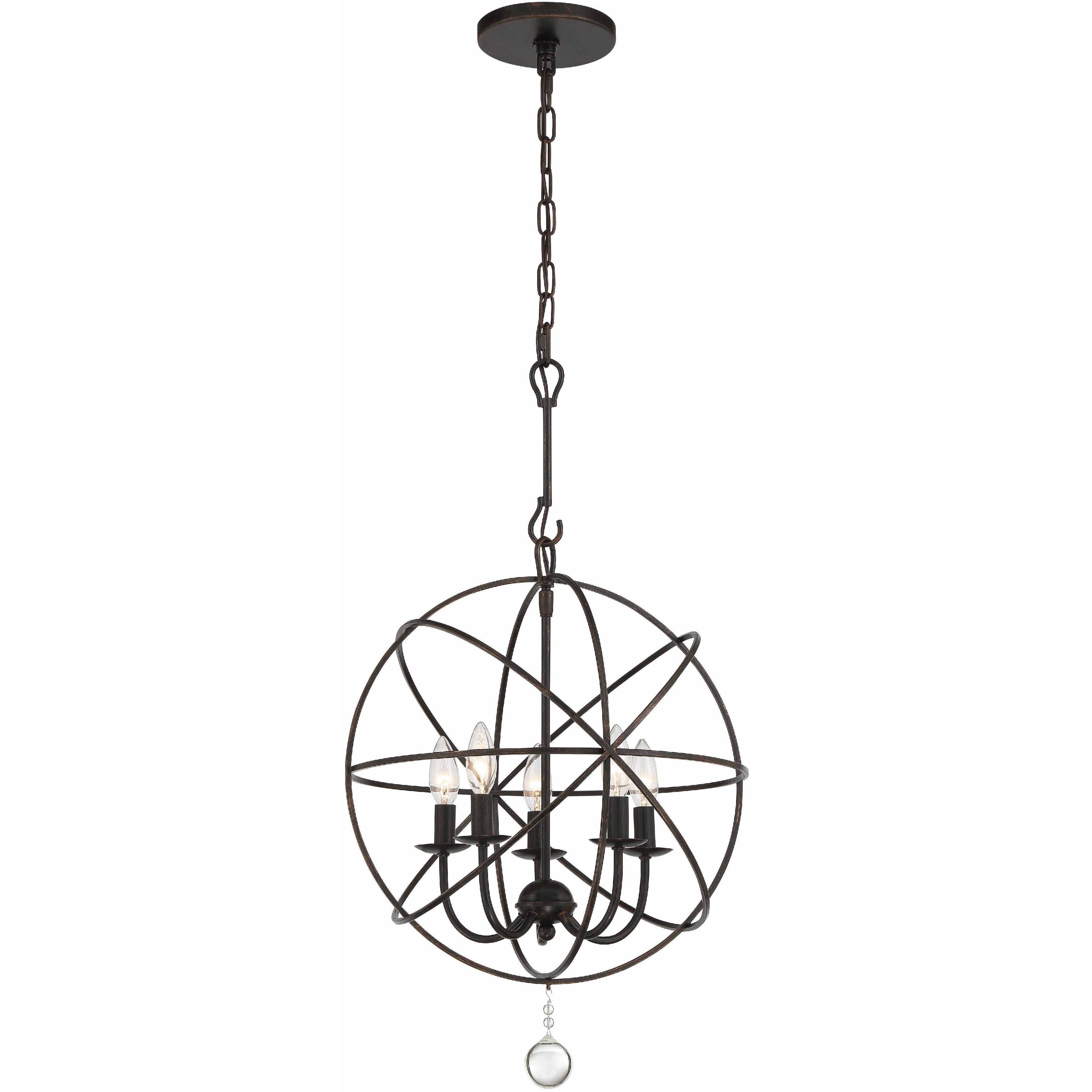 Solaris 5 Light 17.00 inch Mini Chandelier