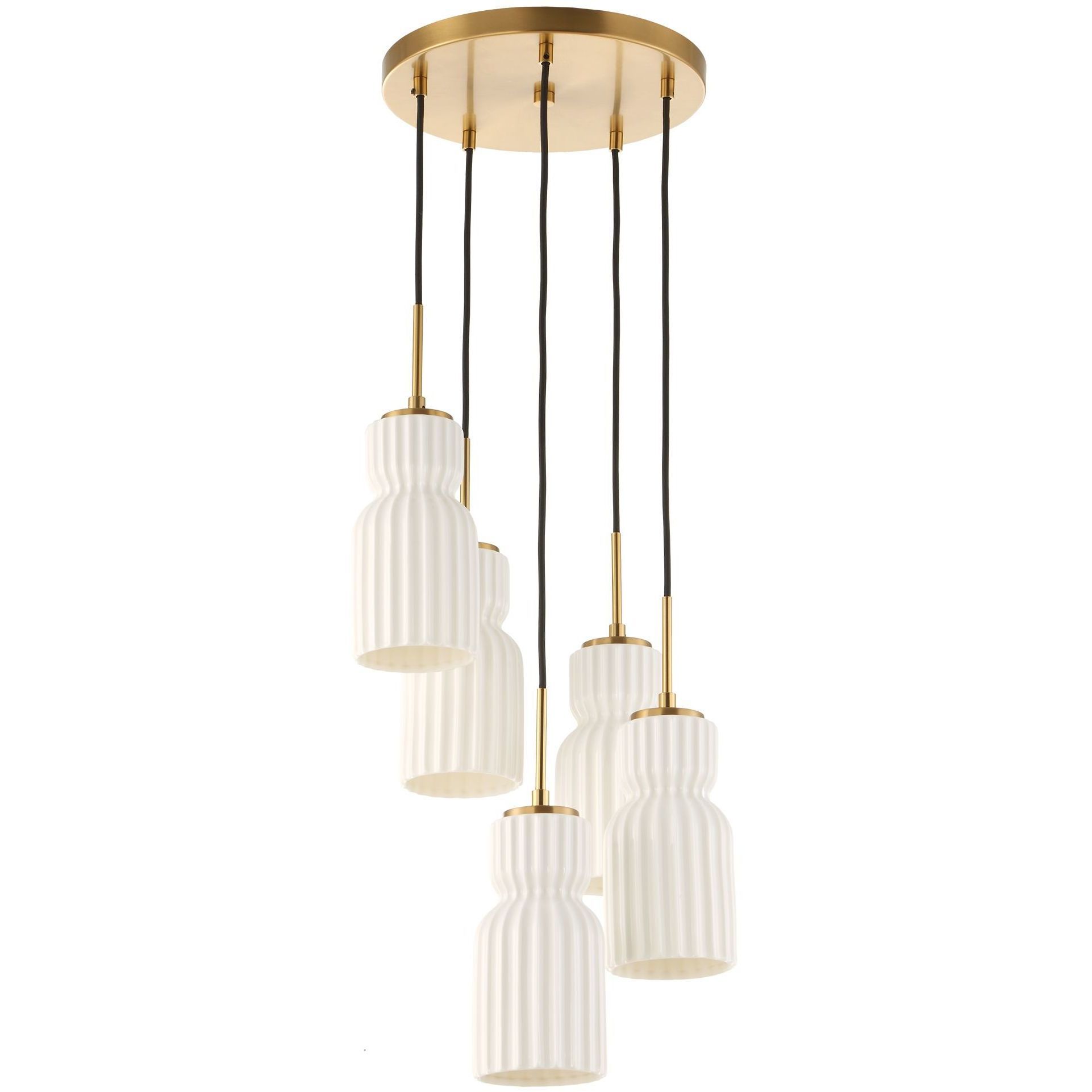 Vanier 5 Light 14 inch Warm Brass Pendant Ceiling Light