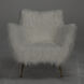 Rodney Bronze Powder Coat and White Fabric Occasional Chair