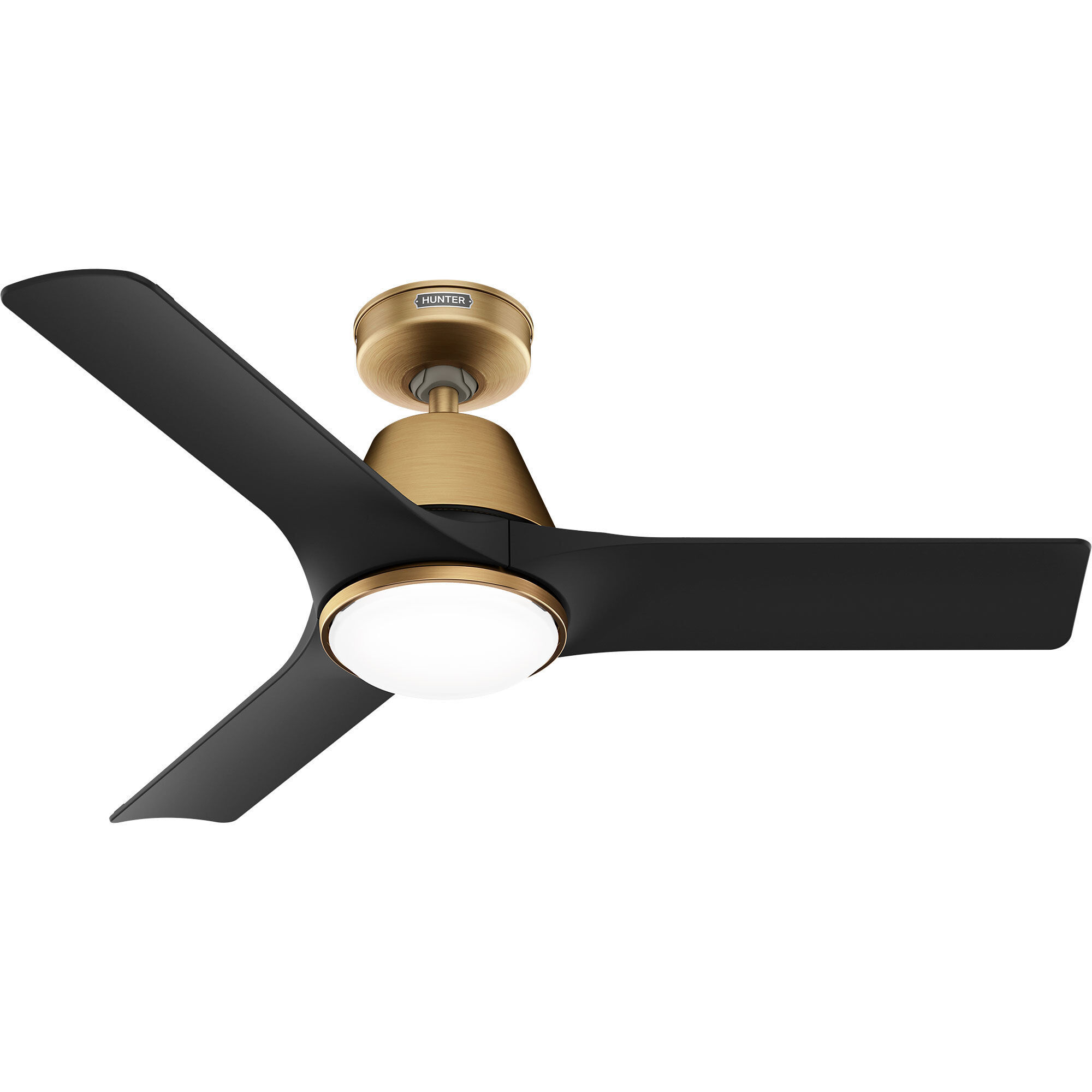 Aeronaut 44 inch Luxe Gold with Matte Black Blades Outdoor Ceiling Fan