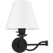 Ridgedale 25 inch 100.00 watt Black Swing Arm Wall Lamp Wall Light