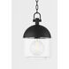 Zephyr 1 Light 10 inch Textured Black Outdoor Pendant