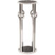 Carter 36 X 14 inch Stainless Steel with Black Glass Side Table, Large