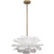 Zinnia 4 Light 22 inch Antique Brass Chandelier Ceiling Light in Small, Small, Inline