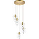 Hana 5 Light 18.97 inch Gold Pendant Ceiling Light