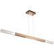 Axis LED 62.1 inch Novel Brass Linear Pendant Ceiling Light in 3000K LED, Large Single Moda