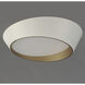 Slant LED 19.75 inch White with Gold Flush Mount Ceiling Light