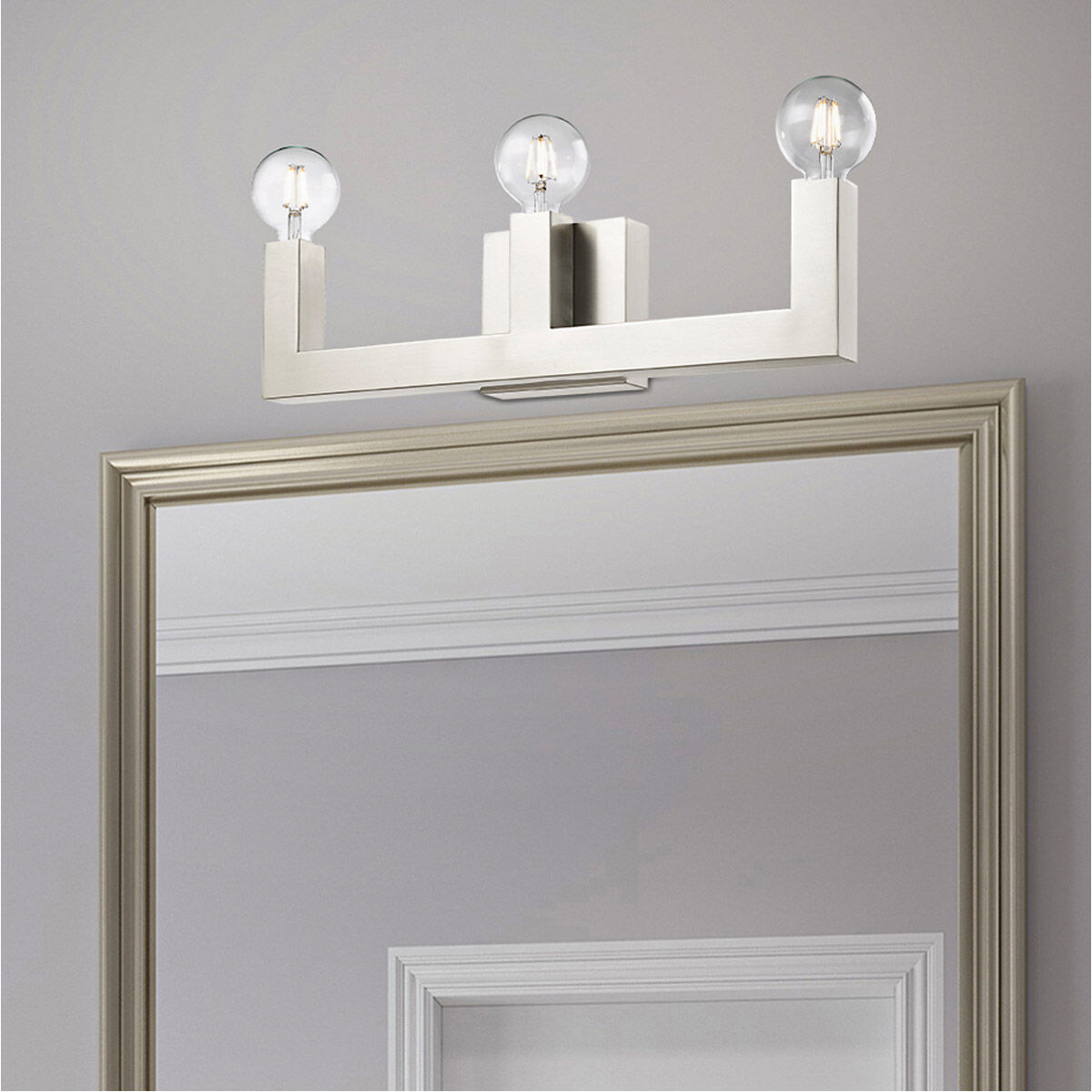 Solna 3 Light 22 inch Brushed Nickel Vanity Sconce Wall Light