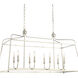 Sylvan 8 Light 42 inch Polished Nickel Linear Chandelier Ceiling Light