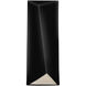 Ambiance LED 6 inch Gloss Black with Matte White ADA Wall Sconce Wall Light, Closed Top Fixture, Diagonal