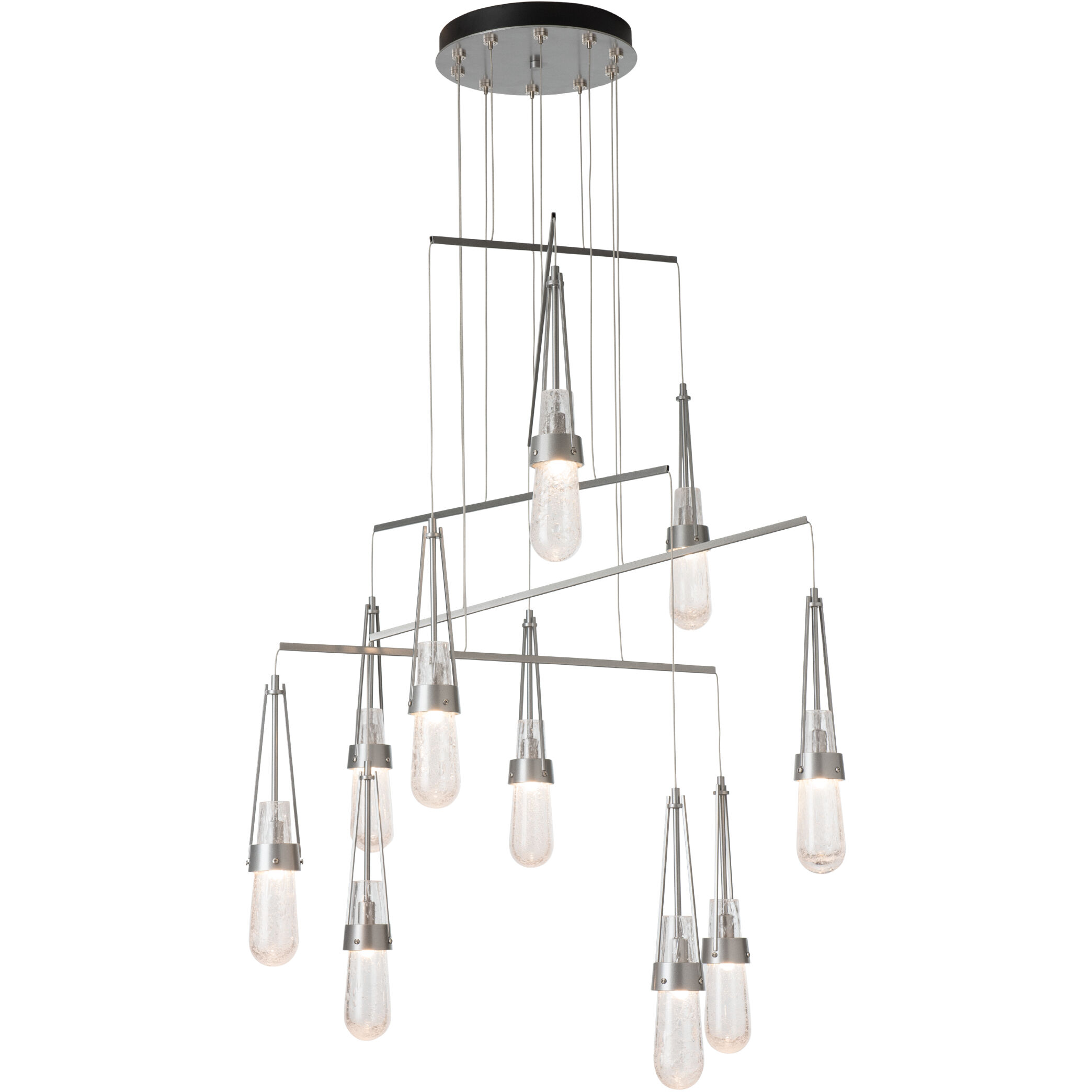 Link 10 Light 35 inch Sterling Mobile Pendant Ceiling Light in Clear Bubble