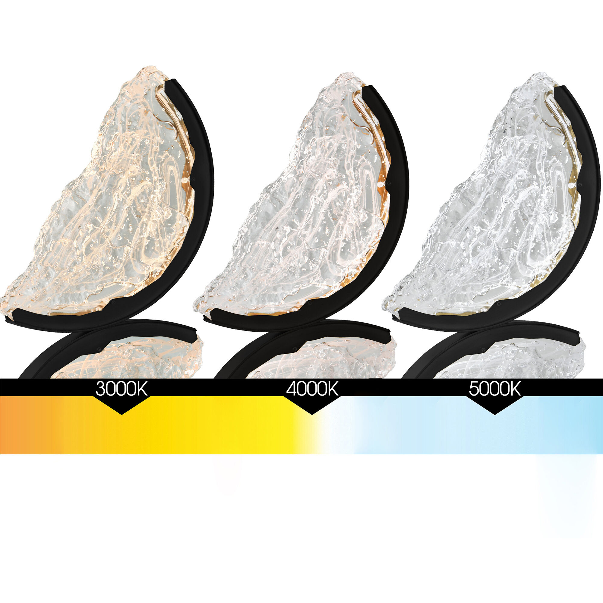 Moon LED 54 inch Black Chandelier Ceiling Light