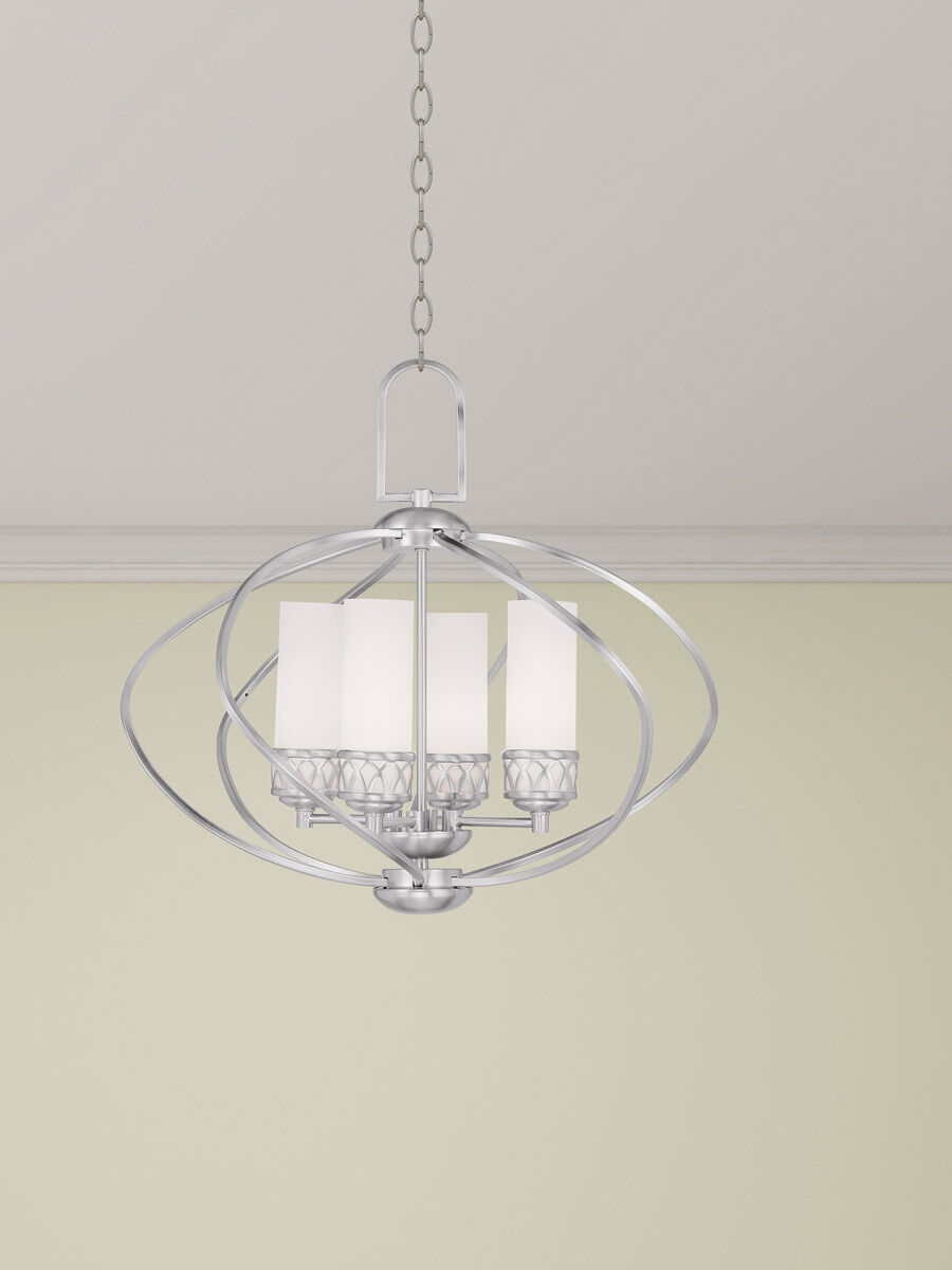 Westfield 4 Light 22 inch Brushed Nickel Chandelier Ceiling Light
