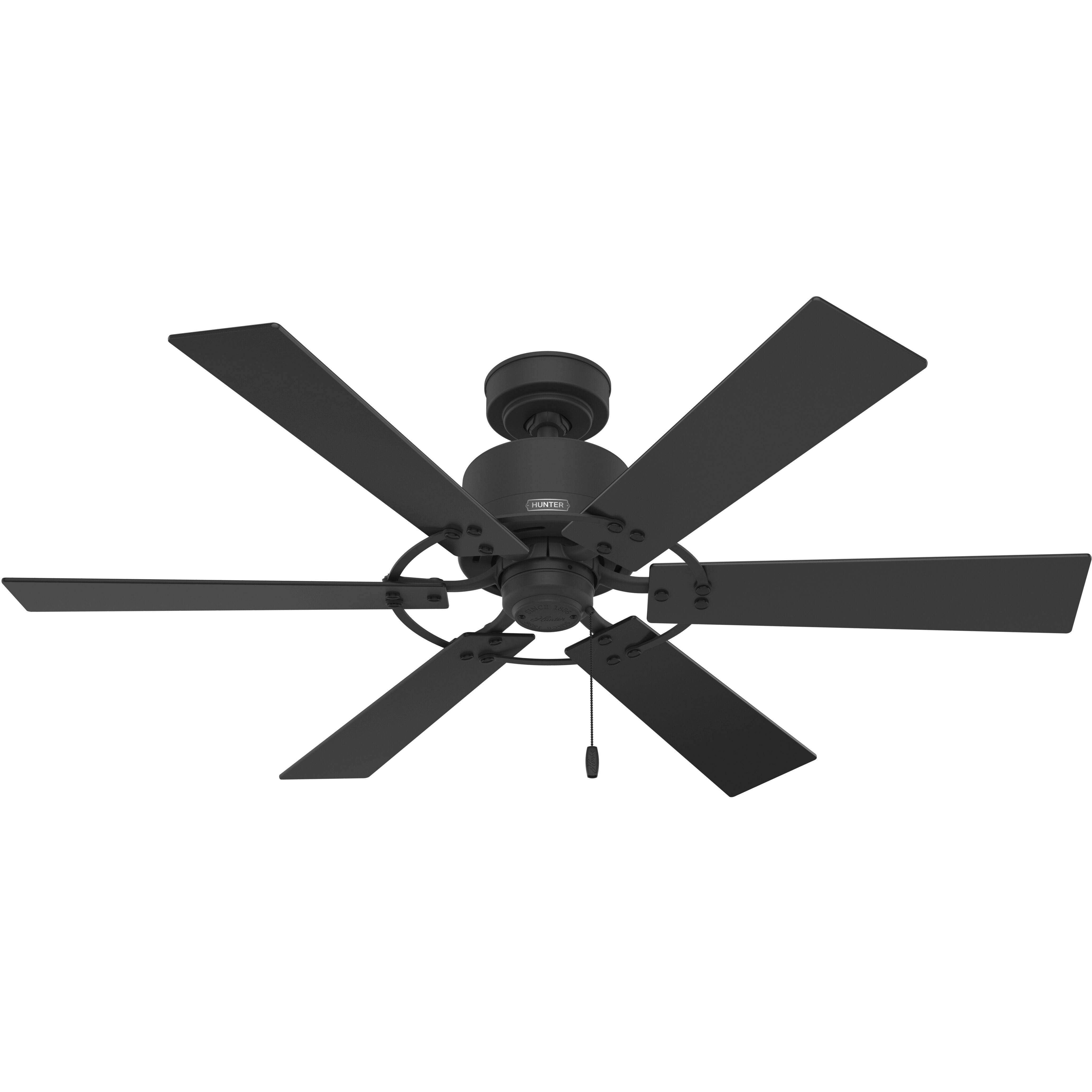 Gilrock 52 inch Matte Black with Golden Maple/Matte Black Blades Ceiling Fan
