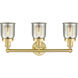 Bell 3 Light 24.5 inch Satin Gold Bath Vanity Light Wall Light in Silver Plated Mercury