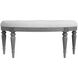Tamara Upholstered Demilune 45"W Bench in Gray