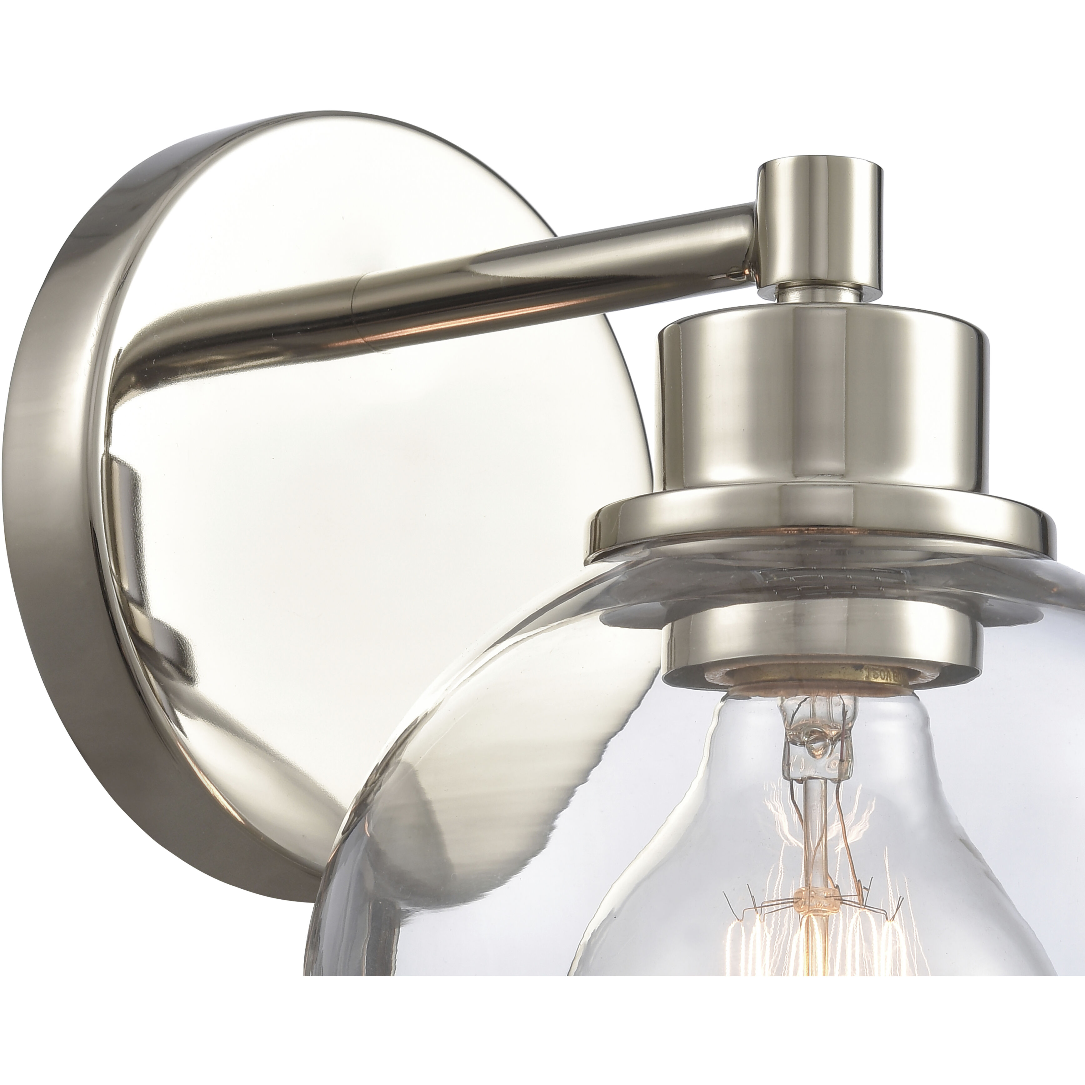 Julian Vanity Light Wall Light in Polished Nickel