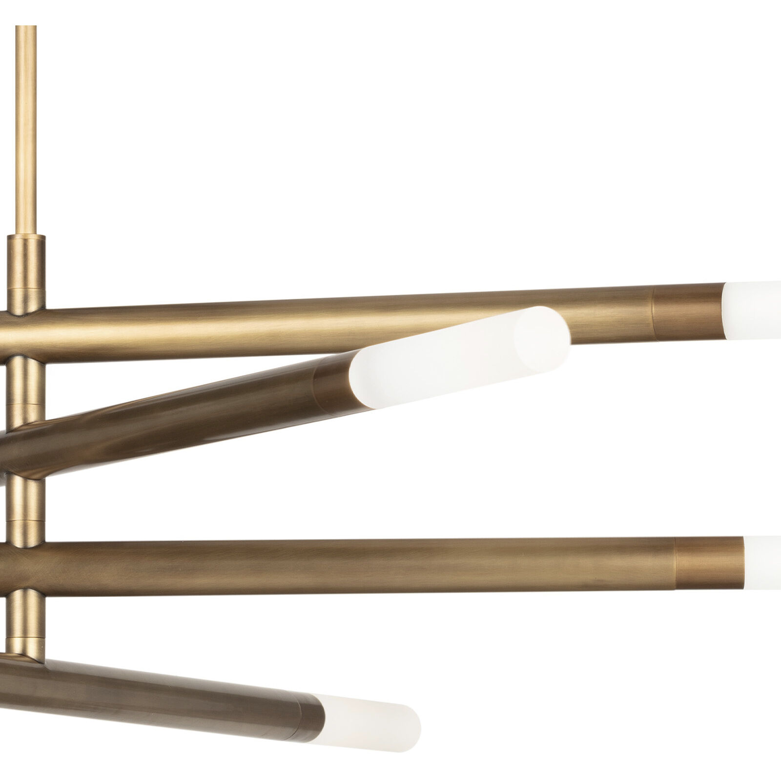 Wick 8 Light 55.75 inch Natural Brass Chandelier Ceiling Light