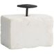 Pedra White and Blackened Iron Bookends, Set of 2