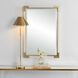 Malik 39 X 27 inch White Faux Shagreen and Gold Leaf Mirror