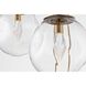 Aster LED LED Novel Brass Chandelier Ceiling Light, Round Multi-Pendant